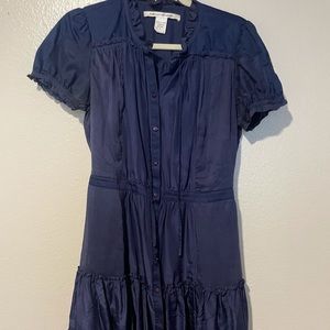 Navy, cap sleeve, DVF dress